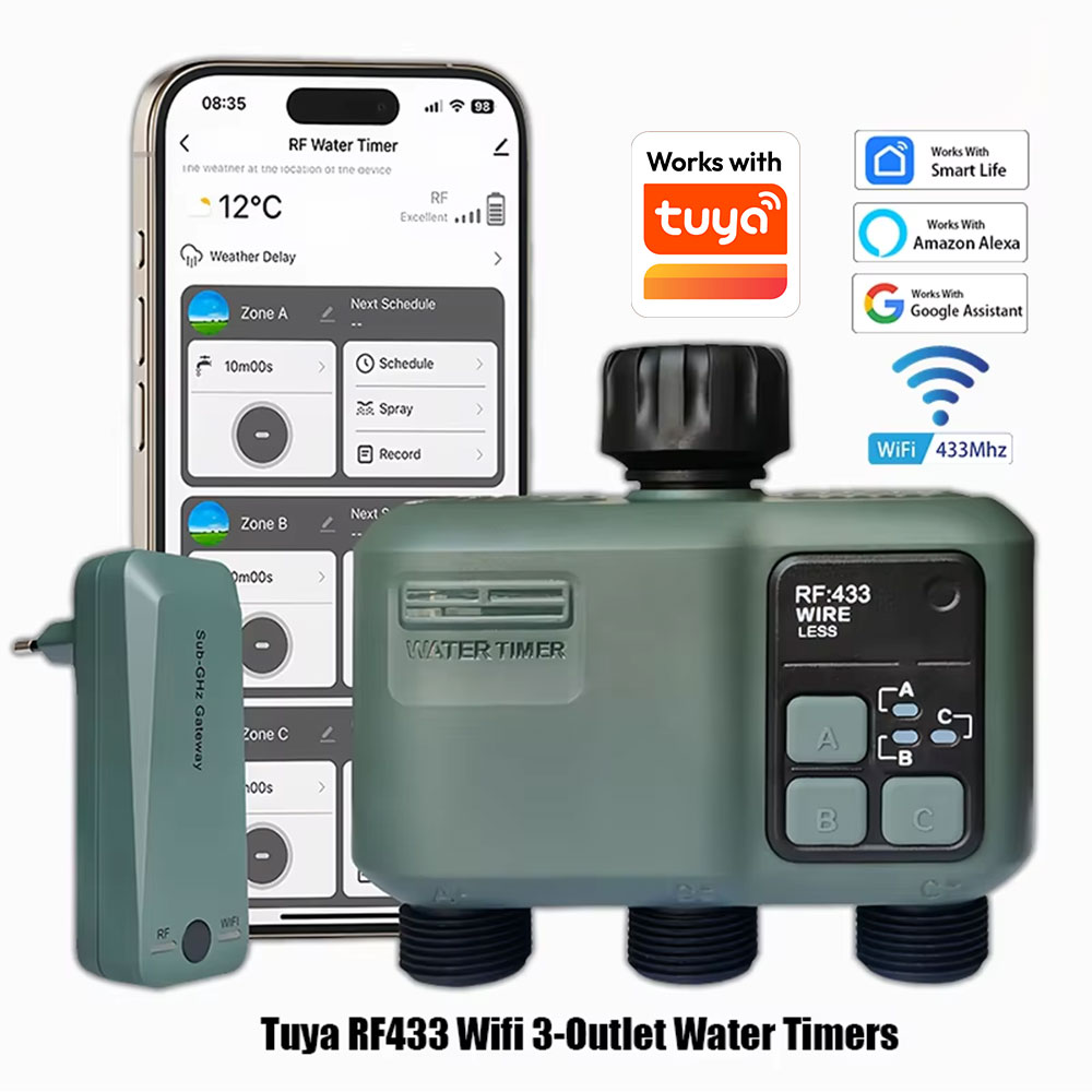 Smart Garden Refill - 2025 Tuya Wifi+RF433 Slimme Tuinsproeier Watertimer