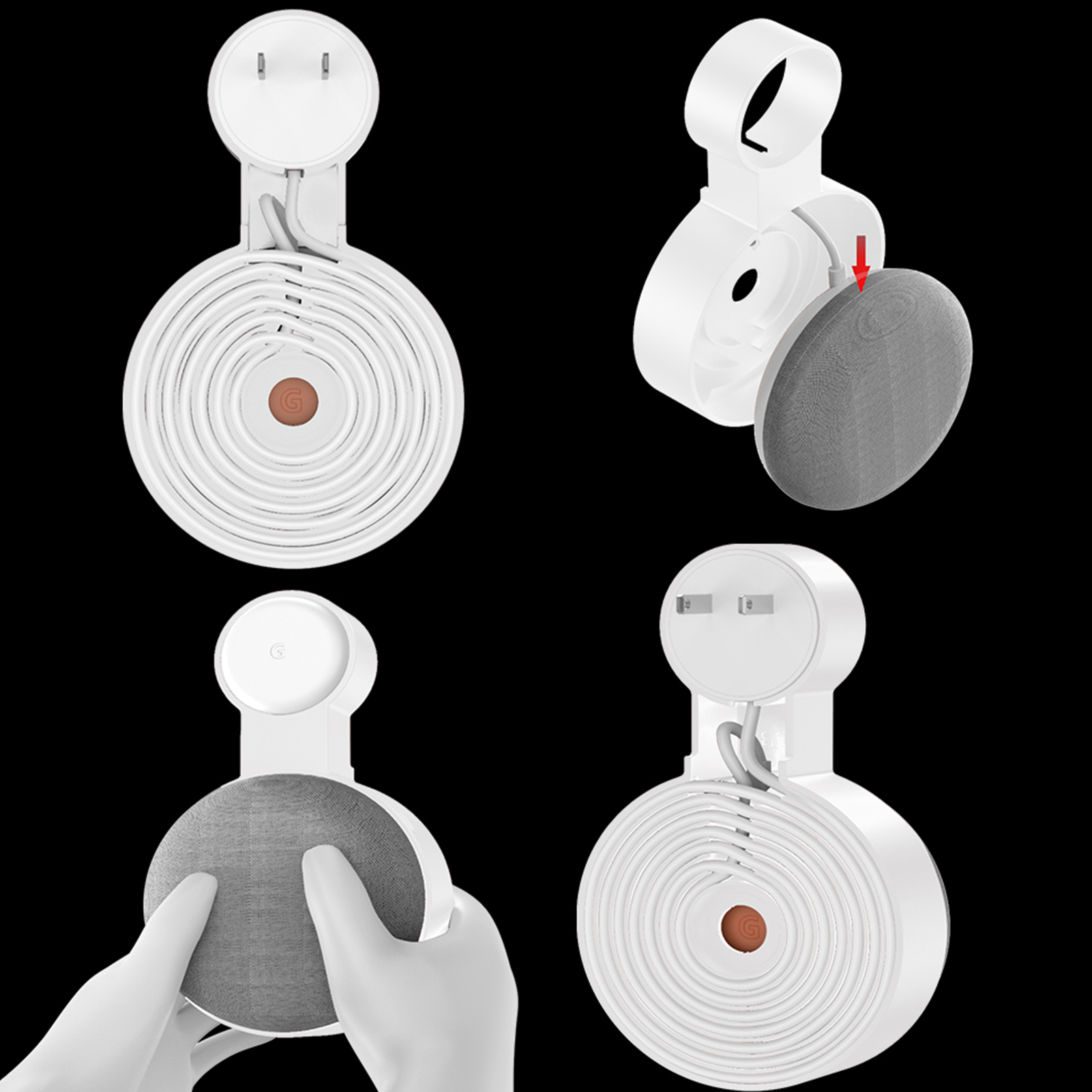 Google Speaker Nest Mini - Outlet Wall Mount Houder Beugel Voor