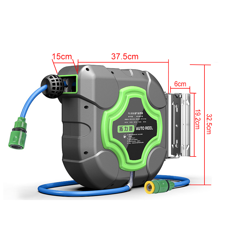 Smart Garden Sprinkler System - 10/15/20M Automatische Intrekbare Slang Haspel Watertrommel