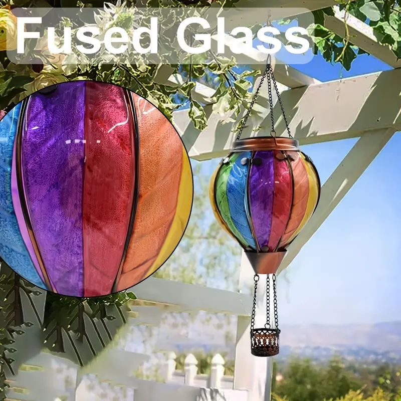 Smart Garden Balloon - Kerst zonne-hangende lantaarns heteluchtballonverlichting buiten waterdichte