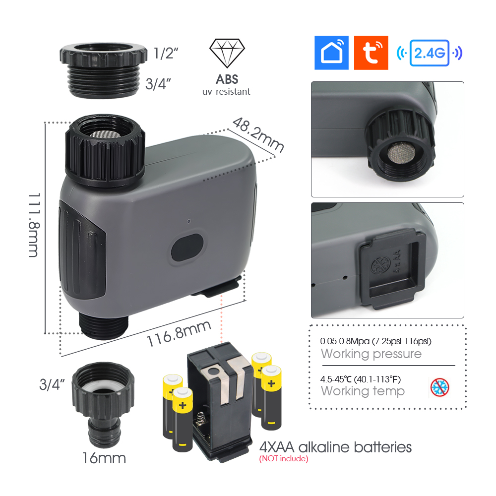 Tuya Smart Wifi Irrigatie Time - Smart Garden Refill recensie en prijs